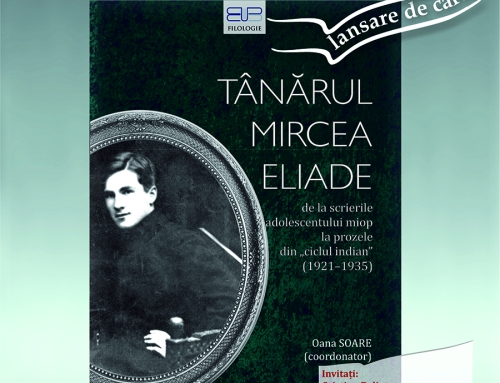 Lansare Gaudeamus:  Tânărul Mircea Eliade. De la scrierile adolescentului miop la scrierile din „ciclul indian” (1921-1935) (coord. Oana Soare), din colecția CESI „Text și imagine”, Editura Universității din București – Vineri, 5 decembrie, ora 16:00